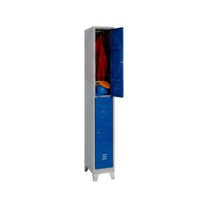 vestiaire 1 colonne 2 portes, fermeture standard à cadenas, peinture époxy couleur au choix